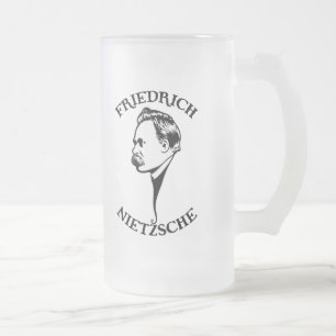 Nietzsche - sv frosted glass beer mug