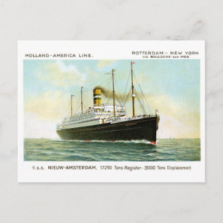 Nieuw Amsterdam of 1906 Postcard