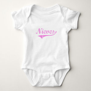 Nieves Last Name Classic Style Baby Bodysuit