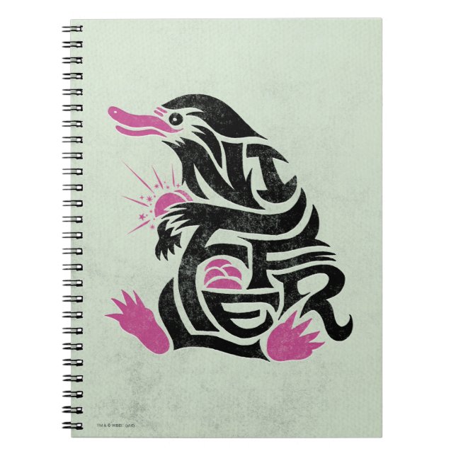 NIFFLER™ Typography Graphic Spiral Notebook (Front)