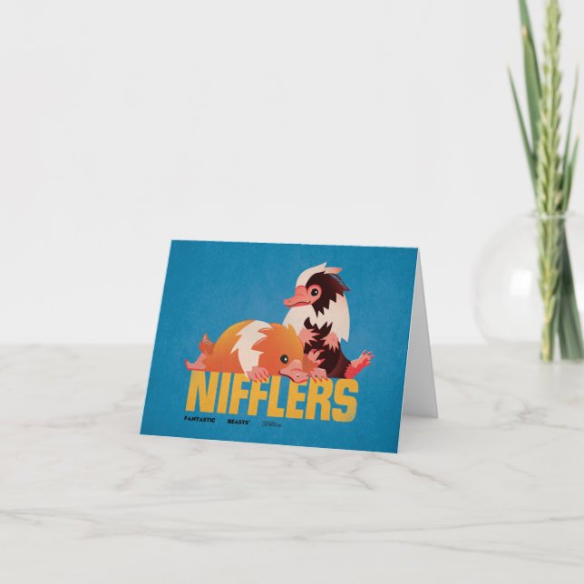 Nifflers Vintage Graphic Note Card (Front)