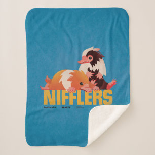 Nifflers Vintage Graphic Sherpa Blanket