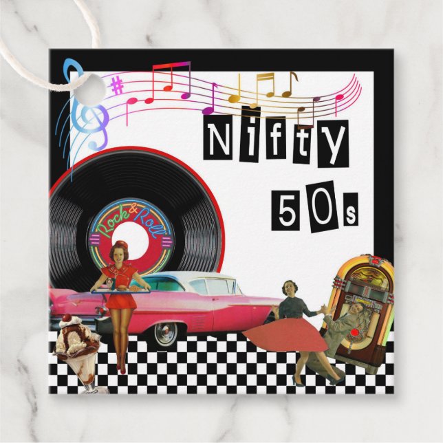 Nifty 50s favour tags (Front)