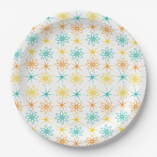 Nifty fifties - atoms and stars paper plate