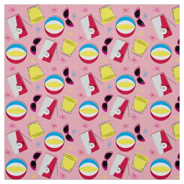 Nifty fifties - beach party fabric (Swatch)