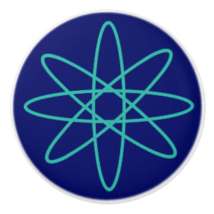 Nifty fifties - green atom ceramic knob