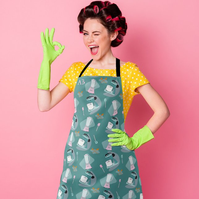 Nifty Fifties Retro Kitchen Appliance Apron (Creator Uploaded)