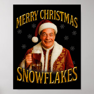 Nigel Farage Christmas Premium Tri-blend Poster