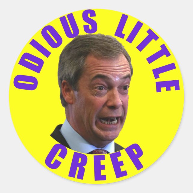Nigel Farage Classic Round Sticker (Front)
