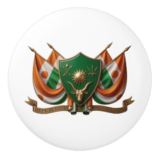 Niger country coat arms symbol emblem flag ceramic knob