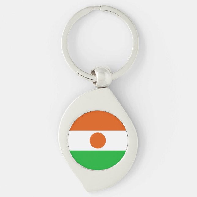 Niger Flag Key Ring (Front)