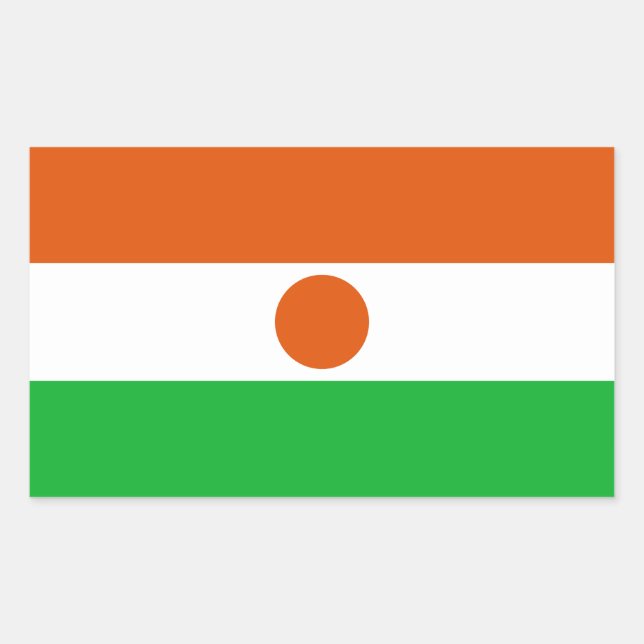 Niger Flag Rectangular Sticker (Front)