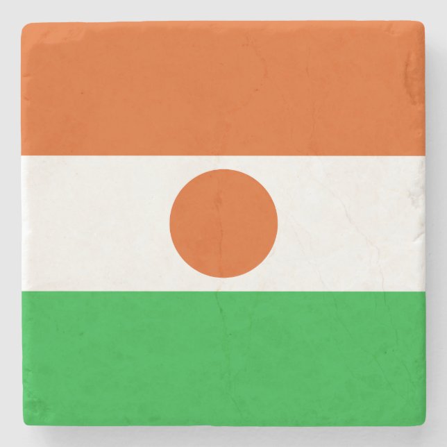 Niger Flag Stone Coaster (Front)
