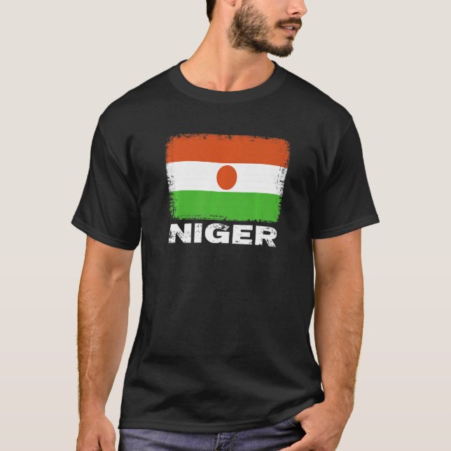 Niger Flag  Support Nigerien People Women Men T-Shirt (Front)