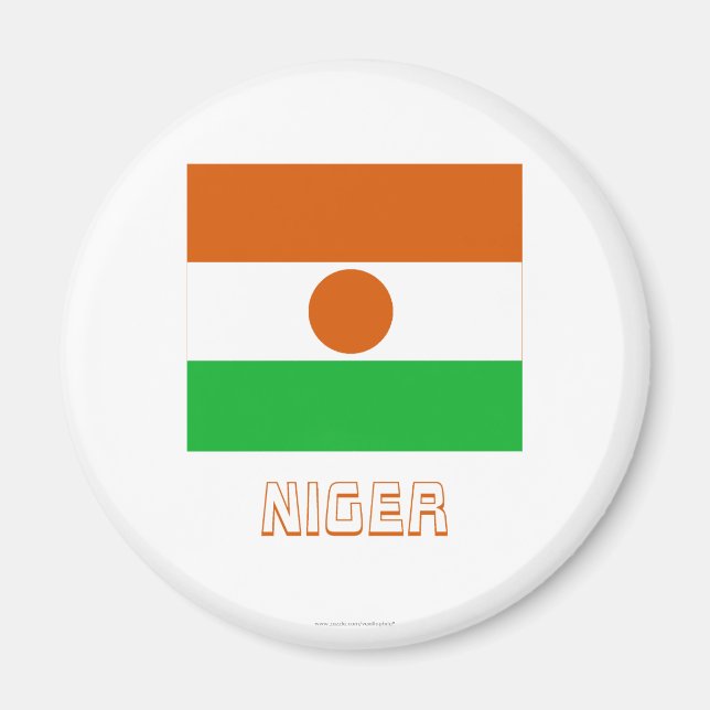 Niger Flag with Name Magnet (Front)