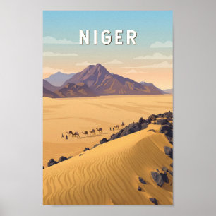 Niger Illustration Travel Art Vintage Poster