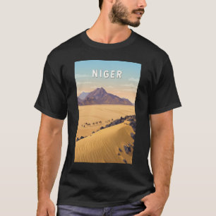 Niger Illustration Travel Art Vintage T-Shirt