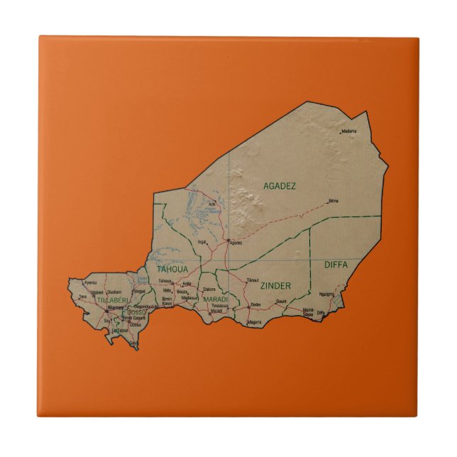 Niger Map Tile (Front)