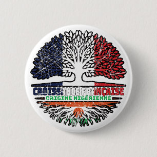Niger Nigerien French France Tree Roots Flag 6 Cm Round Badge
