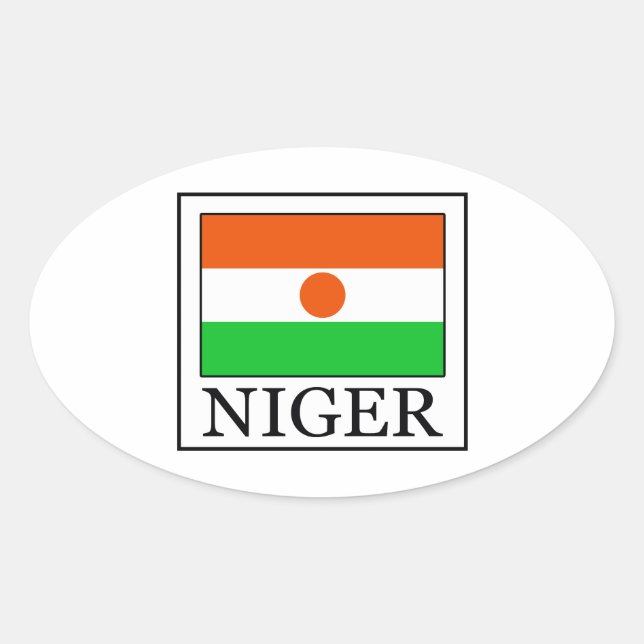 Niger Oval Sticker (Front)