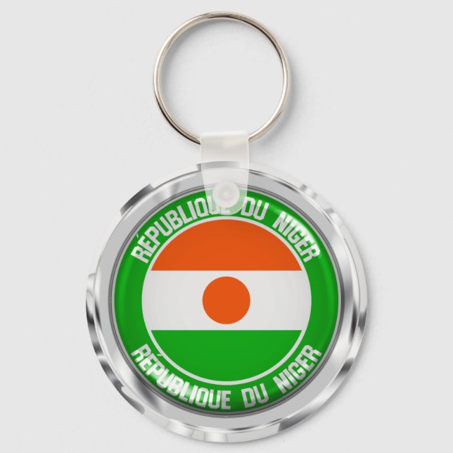 Niger  Round Emblem Key Ring (Front)