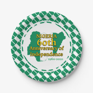 NIGERIA 60th Anniversary Independence   Nigerian Paper Plate