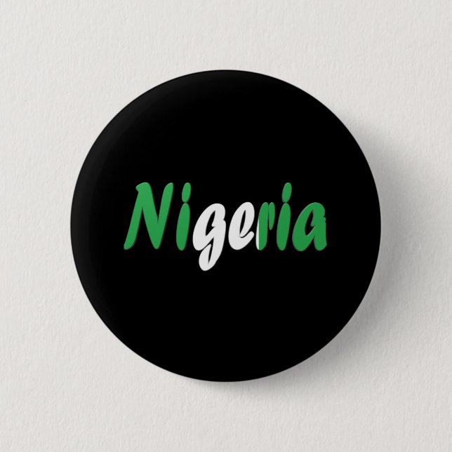 Nigeria 6 Cm Round Badge (Front)