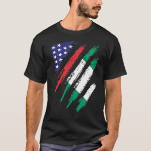 Nigeria American Grown Flag USA Patriot Heritage M T-Shirt