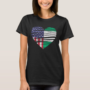 Nigeria American Grown Heart USA Patriot Heritage T-Shirt
