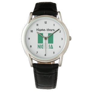 Nigeria and Nigerian Flag Personalised Watch