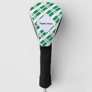Nigeria and Nigerian Flag Tiled Personalised Golf Head Cover