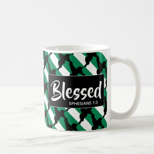 NIGERIA Blessed Ephesians Christian Scripture Coffee Mug (Right)