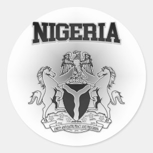 Nigeria Coat of Arms Classic Round Sticker