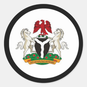 Nigeria Coat of Arms Classic Round Sticker