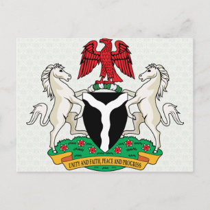 Nigeria Coat of Arms detail Postcard