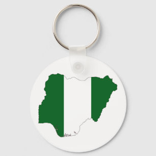 nigeria country flag map shape symbol key ring