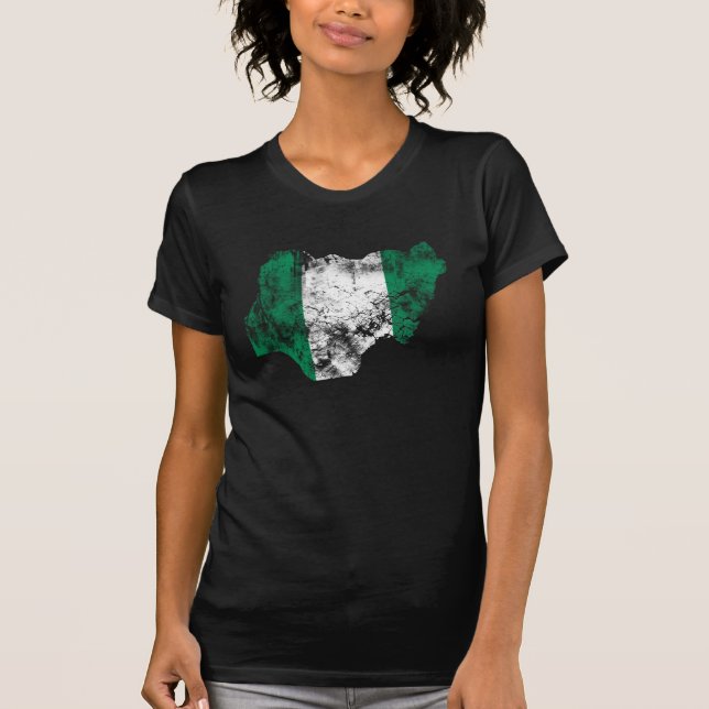 Nigeria Distressed Flag T-Shirt (Front)