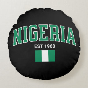 Nigeria Est. 1960 — Legacy of Pride Round Cushion