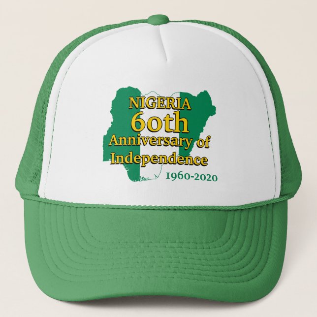 NIGERIA FLAG | 60th Anniversary Independence Trucker Hat (Front)