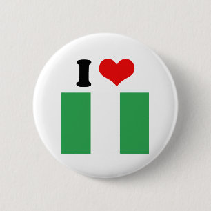 Nigeria Flag 6 Cm Round Badge