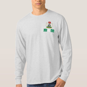 Nigeria Flag and Coat of Arms Patriotic T-Shirt