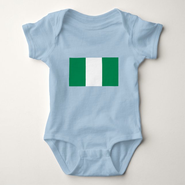 Nigeria Flag Baby Bodysuit (Front)