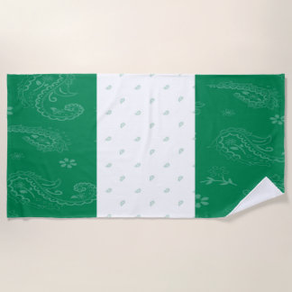 Nigeria Flag Beach Towel