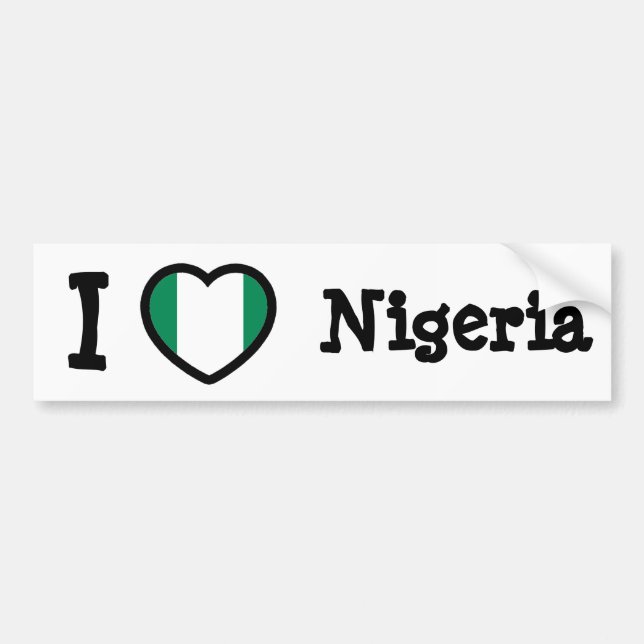 Nigeria flag bumper sticker (Front)