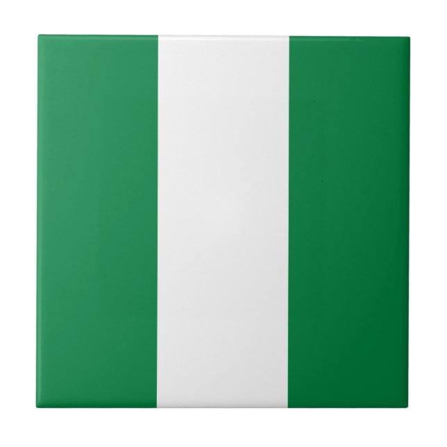Nigeria Flag Ceramic Tile (Front)