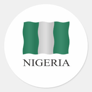 Nigeria flag classic round sticker