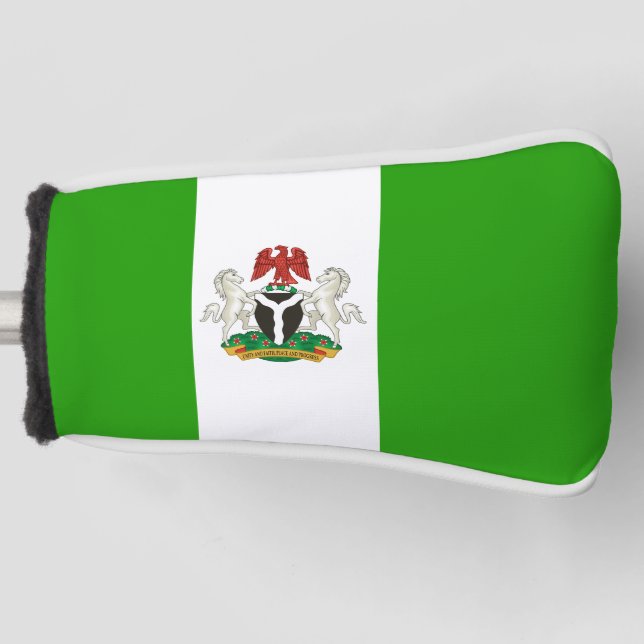 Nigeria flag-coat of arms golf head cover (Front)