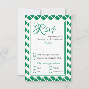 NIGERIA FLAG Customised Scripture Stylish Wedding RSVP Card