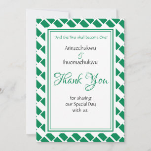NIGERIA FLAG Customized Photo Thank You Card