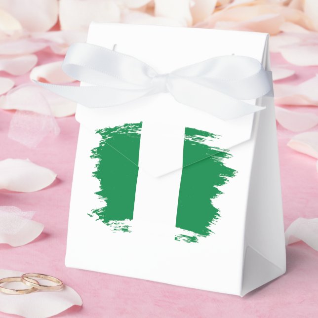 Nigeria flag favour box (Wedding)